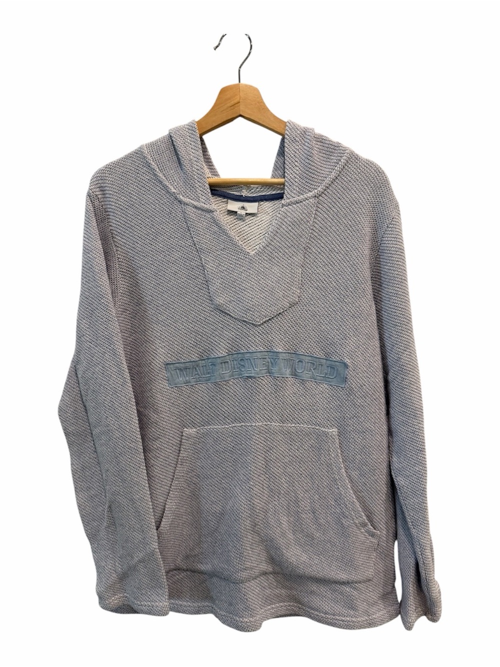 Walt Disney World Light Blue Knit Hoodie Sweatshirt Unisex Size Large